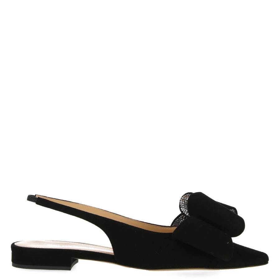 Black Bow Detail Slingbacks
