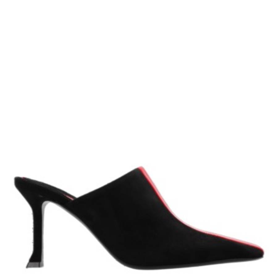 Black Graphic Insert Sophye Mules