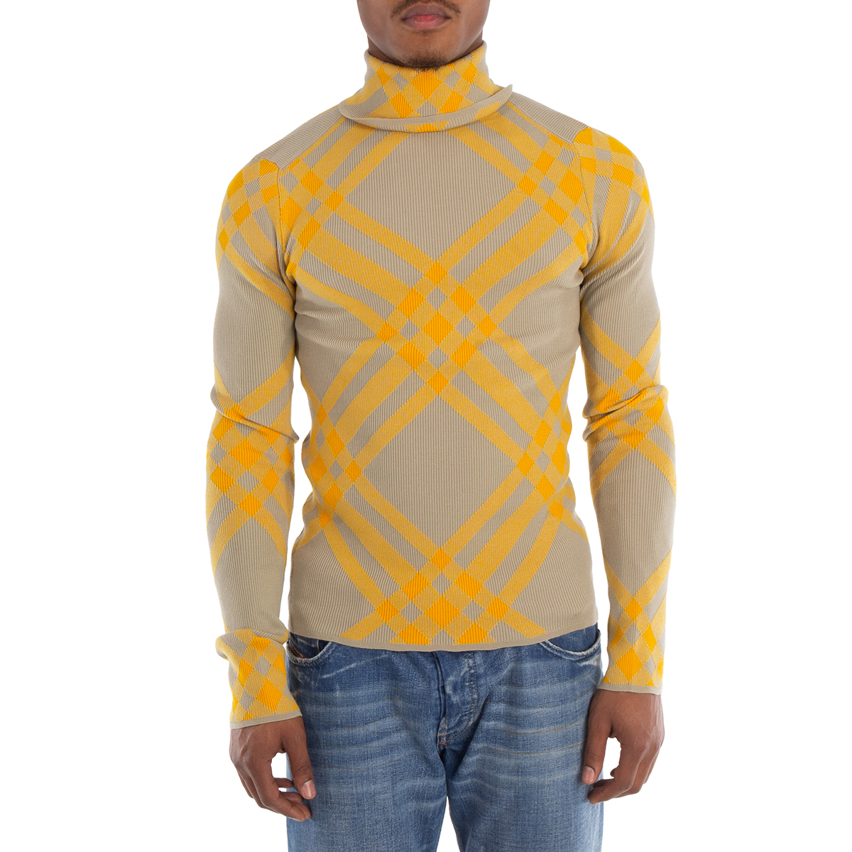 Checked Wool Blend Jumper