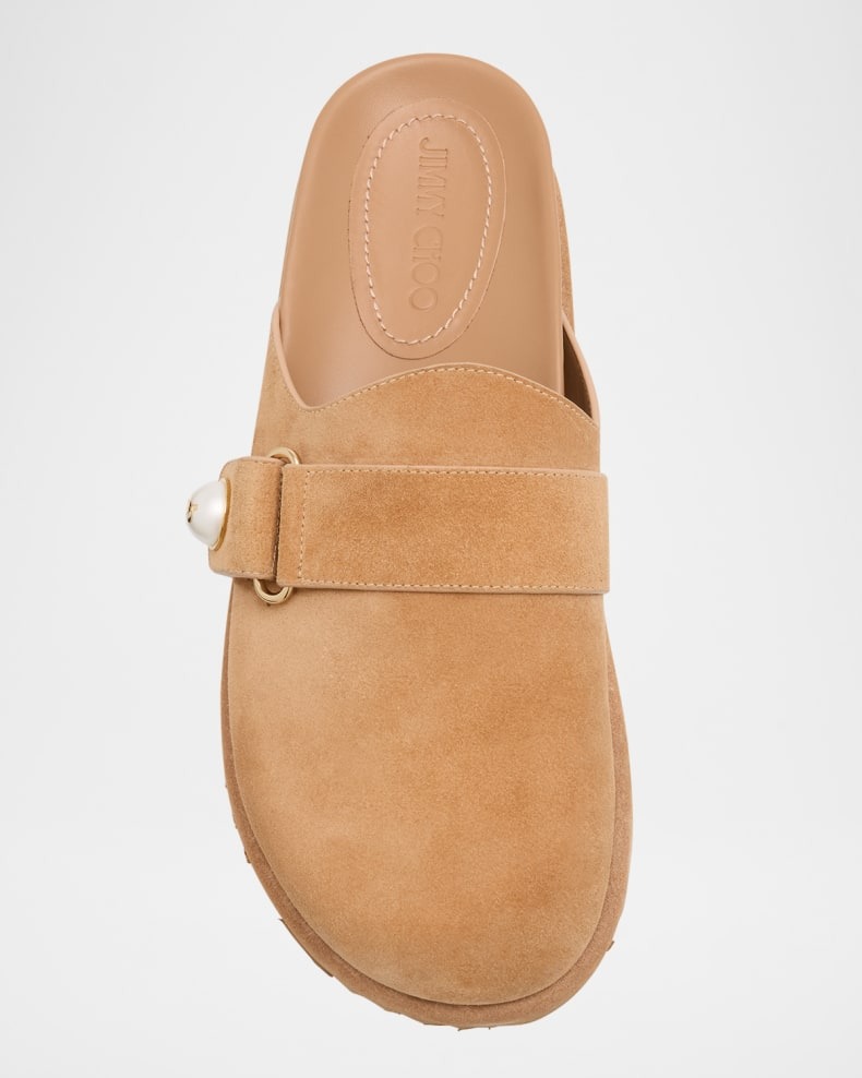 Fayence Suede Pearly Mules