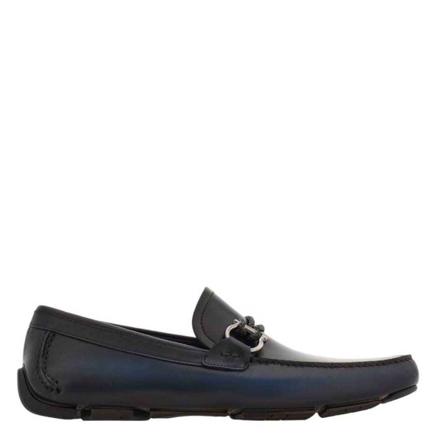 Gancini Ornament Leather Loafers