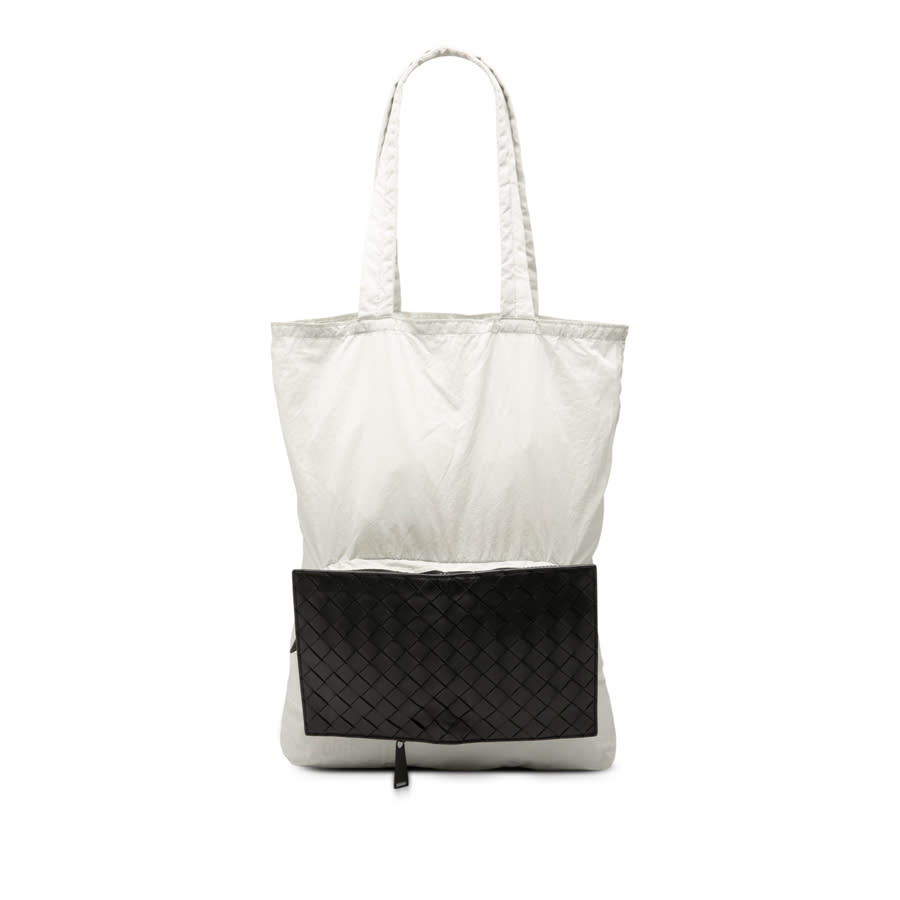 Pre owned Bottega Veneta Intrecciato Trimmed Nylon Eco Tote B08673014E