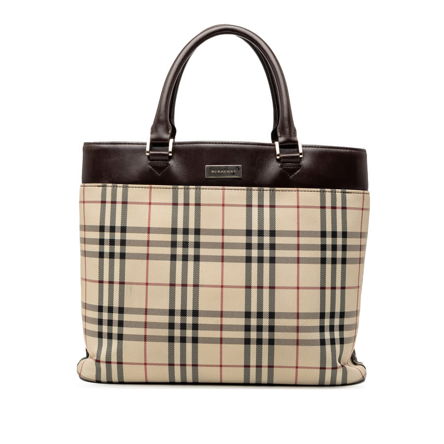 Pre owned Burberry House Check Canvas Tote YBUFW5EIZH2EQ9K2