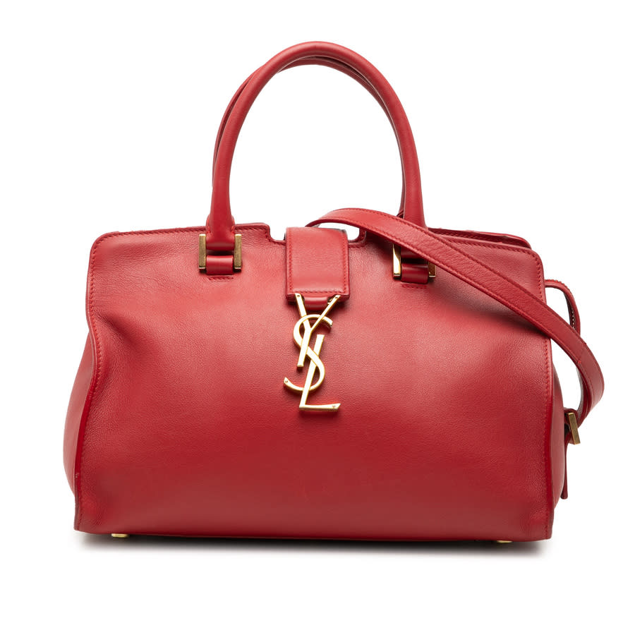 Pre owned Saint Laurent Baby Leather Monogram Downtown Cabas Satchel QM0YSMDS2UOICWYP